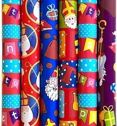 Goedkoopste ⌛ Hoomark Sinterklaas Sint Inpakpapier Cadeaupapier - 70 Cm X 3 Meter - 12 Rollen - Incl. 20 Naamsticker 👍 -Crafts&Co winkel 230x840
