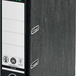 Flash-uitverkoop 😍 Leitz 180° Duurzame, Kartonnen Ordner - Voor A4 Documenten - Rugbreedte Van 80 Mm - Zwart/Gewolkt 🥰