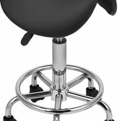 Goedkoopste 🥰 Lowander Zadelkruk Ergonomisch - Tabouret – Mobiele Kruk Op Wielen – In Hoogte Verstelbaar Van 42-62 Cm - Zwart ❤️