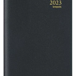 Nieuw 🥰 Brepols Agenda 2023 - GENOVA - Plan-O-Rama - Geniet - 9 X 16 Cm - Zwart ✔️