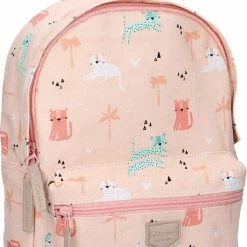 Aanbiedingen 🧨 Kidzroom Mini Rugzak - 2 T/m 6 Jaar - Roze - Panter 🥰