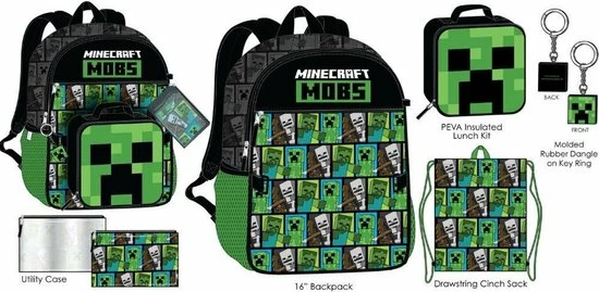 Hete verkoop ✔️ Minecraft - Mobs - Rugzak - Jongens - Hoogte 41cm - 5pieces ⌛ 3 Hete verkoop ✔️ Minecraft - Mobs - Rugzak - Jongens - Hoogte 41cm - 5pieces ⌛ - Afbeelding 3