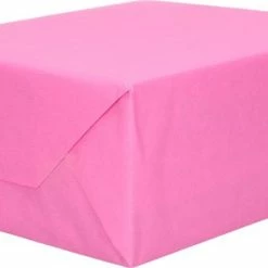 Gloednieuw ❤️ Bellatio Decorations 1x Rol Kraft Inpakpapier Roze 200 X 70 Cm - Cadeaupapier / Kadopapier / Boeken Kaften ✔️