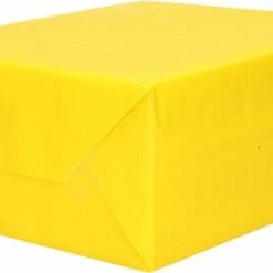 Flash-uitverkoop ✨ Bellatio Decorations 1x Rol Kraft Inpakpapier Geel 200 X 70 Cm - Cadeaupapier / Kadopapier / Boeken Kaften ⭐