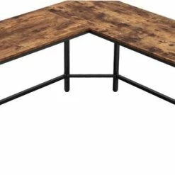 Promo ⭐ Rocket MIRA Home Computerbureau - Bureau - Hoekbureau - Laptoptafel - Vintage - Hout/Metaal - Bruin/zwart - 149x50x75 😀