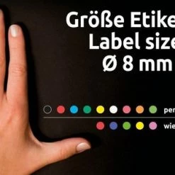Goedkoopste 🥰 Merkloos Huismerk Avery 3090 Ronde Etiket 8mm Assorti ✔️ -Crafts&Co winkel 550x312