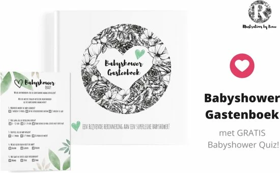 Beste Verkoop ๐ฏ Illustrations By Renee Babyshower Gastenboek Met 20 Babyshower Quizkaarten! - Babyshower Invulboek - Babyshower Boek ๐ 2 Beste Verkoop ๐ฏ Illustrations By Renee Babyshower Gastenboek Met 20 Babyshower Quizkaarten! - Babyshower Invulboek - Babyshower Boek ๐ - Afbeelding 2