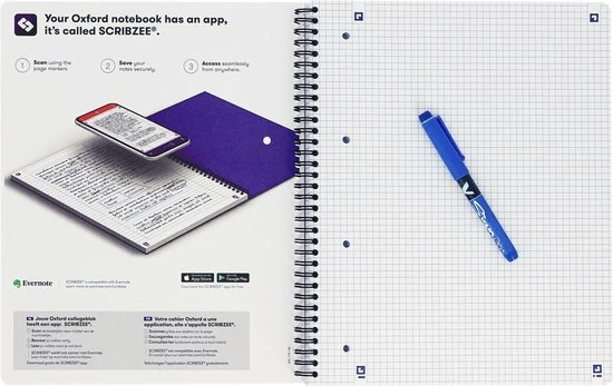 Beste Pirce 😀 Oxford School Collegeblok - Schrijfblok - A4 - Ruit 5 Mm - 4 Gaats - 90 Pagina's - Zwart 😀 7 Beste Pirce 😀 Oxford School Collegeblok - Schrijfblok - A4 - Ruit 5 Mm - 4 Gaats - 90 Pagina's - Zwart 😀 - Afbeelding 7
