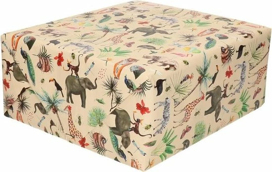 Kopen ๐ Shoppartners Inpakpapier/cadeaupapier - Jungle Thema - 300 X 70 Cm ๐งจ 1 Kopen ๐ Shoppartners Inpakpapier/cadeaupapier - Jungle Thema - 300 X 70 Cm ๐งจ