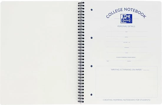 Beste Pirce 😀 Oxford School Collegeblok - Schrijfblok - A4 - Ruit 5 Mm - 4 Gaats - 90 Pagina's - Zwart 😀 6 Beste Pirce 😀 Oxford School Collegeblok - Schrijfblok - A4 - Ruit 5 Mm - 4 Gaats - 90 Pagina's - Zwart 😀 - Afbeelding 6