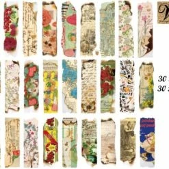 Hete verkoop 🔔 Bob Online ™ - 30 Stuks - Retro Vintage Boekenleggers - Bladwijzers – Karton Boekenleggers – Retro Book Marks – Bericht Kaart – Boekenlegger Set – Book Markers – DIY Decoratie Scrapbooking & Kaarten Maken Enz. 😍