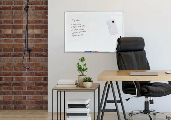 Beste deal 😍 Desq® Whiteboard 60x90 | Magnetisch | Aluminium Frame | Incl. Afleggoot/ Bevestigingset 😉 5 Beste deal 😍 Desq® Whiteboard 60x90 | Magnetisch | Aluminium Frame | Incl. Afleggoot/ Bevestigingset 😉 - Afbeelding 5