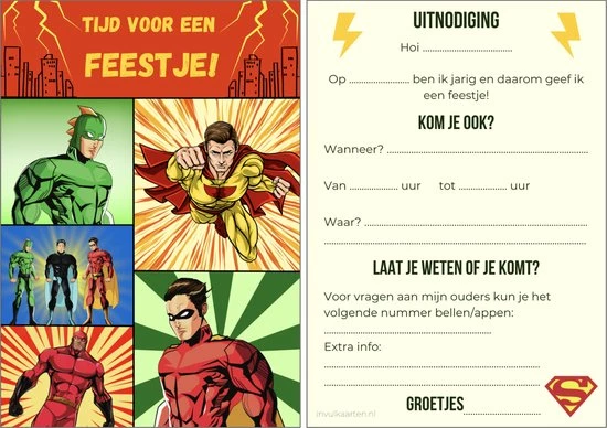 Korting ❤️ Invulkaarten.nl Uitnodiging Kinderfeestje | 20 Stuks | Uitnodigingskaarten | Uitnodiging Verjaardag | Uitnodiging Feest | Uitnodiging Kinderfeestje Jongen | Uitnodiging Feestje | Uitnodiging Spiderman | Uitnodiging Batman ✨ 1 Korting ❤️ Invulkaarten.nl Uitnodiging Kinderfeestje | 20 Stuks | Uitnodigingskaarten | Uitnodiging Verjaardag | Uitnodiging Feest | Uitnodiging Kinderfeestje Jongen | Uitnodiging Feestje | Uitnodiging Spiderman | Uitnodiging Batman ✨