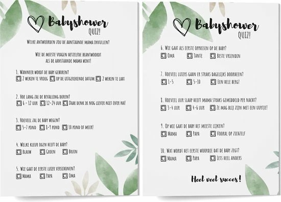 Beste Verkoop ๐ฏ Illustrations By Renee Babyshower Gastenboek Met 20 Babyshower Quizkaarten! - Babyshower Invulboek - Babyshower Boek ๐ 5 Beste Verkoop ๐ฏ Illustrations By Renee Babyshower Gastenboek Met 20 Babyshower Quizkaarten! - Babyshower Invulboek - Babyshower Boek ๐ - Afbeelding 5