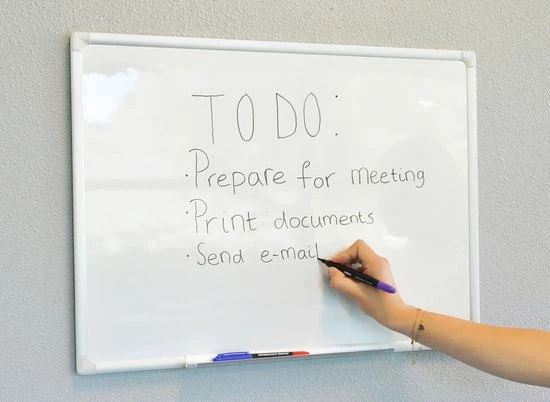 Beste deal 😍 Desq® Whiteboard 60x90 | Magnetisch | Aluminium Frame | Incl. Afleggoot/ Bevestigingset 😉 4 Beste deal 😍 Desq® Whiteboard 60x90 | Magnetisch | Aluminium Frame | Incl. Afleggoot/ Bevestigingset 😉 - Afbeelding 4