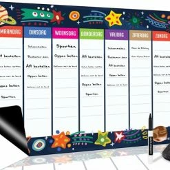 Nieuw ⌛ Brute Strength - Magnetisch Weekplanner Whiteboard (26) - A3 - Planbord - Dagplanner Kind - To Do Planner Kinderen 💯