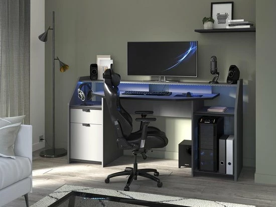 Korting ๐ฅฐ Parisot Game Bureau MOBA - Met Opbergruimte - Antraciet - Ledverlichting L 180 Cm X H 92 Cm X D 67 Cm ๐ 12 Korting ๐ฅฐ Parisot Game Bureau MOBA - Met Opbergruimte - Antraciet - Ledverlichting L 180 Cm X H 92 Cm X D 67 Cm ๐ - Afbeelding 12