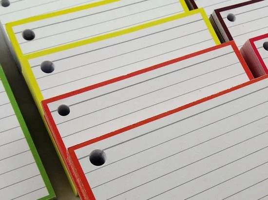 Aanbiedingen 🎉 Leitner Flashcards - A7 Pakket Kleur 500 Stuks + Perforatie En 5 Ringen - 10 Pakjes In 10 Kleuren - 100% FSC Karton & 100% Gemaakt In NL ⌛ 5 Aanbiedingen 🎉 Leitner Flashcards - A7 Pakket Kleur 500 Stuks + Perforatie En 5 Ringen - 10 Pakjes In 10 Kleuren - 100% FSC Karton & 100% Gemaakt In NL ⌛ - Afbeelding 5