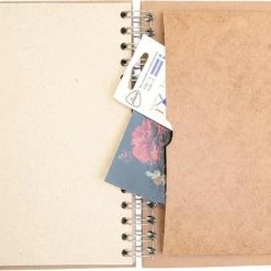 Promo ✨ KOMONI - Duurzaam Houten Schetsboek - Gerecycled Papier - Navulbaar - A5 - Blanco - Zwarte Wolf ⌛ -Crafts&Co winkel 550x414