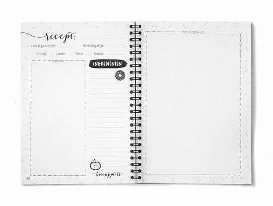 Coupon ⭐ HEE Goodies Receptenboek Invulboek A5 Zwart Wit Recepten Verzamelmap Receptenboekje Recepten Verzamelboek 🧨 5 Coupon ⭐ HEE Goodies Receptenboek Invulboek A5 Zwart Wit Recepten Verzamelmap Receptenboekje Recepten Verzamelboek 🧨 - Afbeelding 5