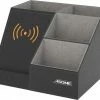 Gloednieuw 🌟 ASOME Pennenbak Met Draadloze Oplader - Desk Organizer - Bureau Accessoires - Draadloze Oplader - Bureau Organizer 💯