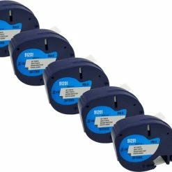 Nieuw 😉 DULA - Dymo LetraTag 91201 Labels - Zwart Op Wit - 12mm X 4m - 5 Stuks 🥰 -Crafts&Co winkel 550x417