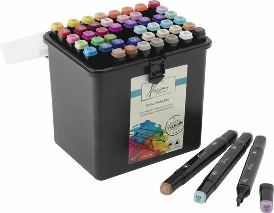 Goedkoop 🎉 Nassau Fine Art Dual Marker Stiften Met 48 Kleuren Dubbelzijdige Kleurpunt |grove Brush Marker Voor Concepten En Strips, Fijne Borstel Voor Schetsen, Kalligrafie, Tekenen En Illustreren 🔔 7 Goedkoop 🎉 Nassau Fine Art Dual Marker Stiften Met 48 Kleuren Dubbelzijdige Kleurpunt |grove Brush Marker Voor Concepten En Strips, Fijne Borstel Voor Schetsen, Kalligrafie, Tekenen En Illustreren 🔔 - Afbeelding 7