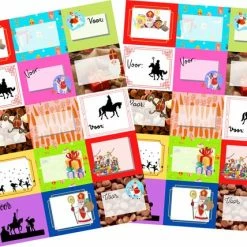 Aanbiedingen 😍 3 BMT 3BMT - Sinterklaas Stickers Set Van 30 Naamstickers - 30 Sinterklaas Etiketten 💯