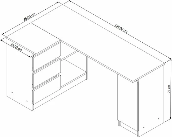 Groothandel ๐ AZ-Home - Hoekbureau Greg - Links - Antraciet/Eiken - Bureau - Computer Desk ๐ 2 Groothandel ๐ AZ-Home - Hoekbureau Greg - Links - Antraciet/Eiken - Bureau - Computer Desk ๐ - Afbeelding 2