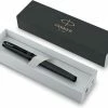 Coupon 😍 Parker IM Vulpen | Matzwart Met Zwart Detail | Medium Punt Met Blauw Inktpatroon | Geschenkdoos 🔔