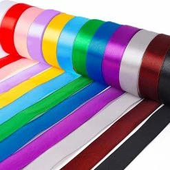 Groothandel 🛒 Allerion® Allerion Satijnen Linten Set – 16 Verschillende Kleuren – 12mm Breed - 22 Meter Lang – Inclusief Geschenkdoos ✔️