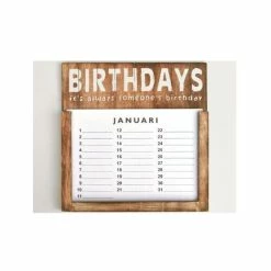 Korting ✨ Geen Woodart Verjaardagskalender Hout Naturel 30x29 Verjaardag Kalender 🔥