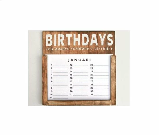 Korting β¨ Geen Woodart Verjaardagskalender Hout Naturel 30x29 Verjaardag Kalender π₯ 1 Korting β¨ Geen Woodart Verjaardagskalender Hout Naturel 30x29 Verjaardag Kalender π₯