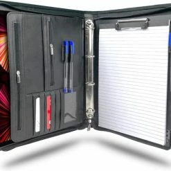 Goedkoopste ✨ Goodmans Goodman - Schrijfmap A4 - Conferentiemap - Schrijfblok - Met Ritssluiting En Tablet Vak - Zwart ✨