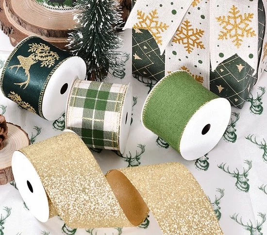 Hete verkoop ๐ Merkloos Kerst Lint Met IJzerdraad | Satijn Linnen Look | Weefband 38mm (3,8cm) | Goud Glitters Glitterband | Gouden Lurex Rand | Kerstlint Glitterlint | Stoffen Lint | Cadeaulint | Lengte: 3 Meter โ๏ธ 3 Hete verkoop ๐ Merkloos Kerst Lint Met IJzerdraad | Satijn Linnen Look | Weefband 38mm (3,8cm) | Goud Glitters Glitterband | Gouden Lurex Rand | Kerstlint Glitterlint | Stoffen Lint | Cadeaulint | Lengte: 3 Meter โ๏ธ - Afbeelding 3