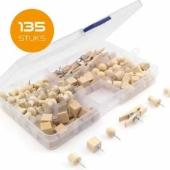 Beste recensies van 🛒 QY Punaises Voor Prikbord Of Memobord - Set Van 135 Houten Pushpins 🥰