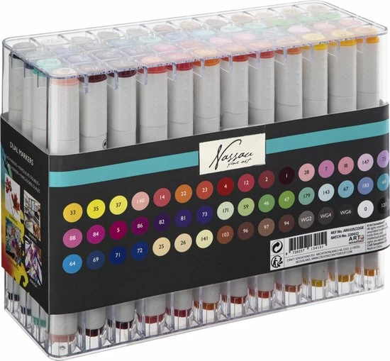 Aanbiedingen ❤️ Nassau Fine Art Twinmarkers 48 Stuks Voor Volwassenen En Kinderen | Alcohol Stiften | Triangel Vorm | Handig In Gebruik | Markeerstiften ✨ 5 Aanbiedingen ❤️ Nassau Fine Art Twinmarkers 48 Stuks Voor Volwassenen En Kinderen | Alcohol Stiften | Triangel Vorm | Handig In Gebruik | Markeerstiften ✨ - Afbeelding 5