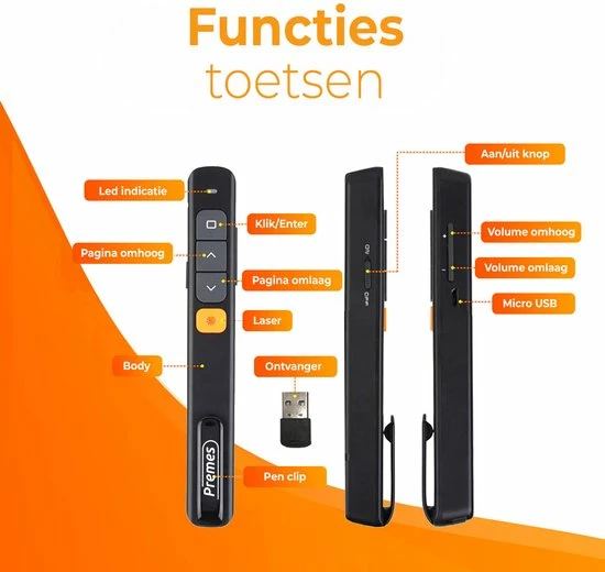 Beste recensies van 🎁 Premes Professionele Pointer - Draadloos Met Laser - Presenter Met Pointer - MacOS, Windows, Android - Presentatie Klikker Aanwijsstok - Draadloze Presenter - Wireless Presenter - Cadeau Voor Man - Vrouw - Sinterklaas Cadeautjes - Mannen - Vrouwen 🎉 2 Beste recensies van 🎁 Premes Professionele Pointer - Draadloos Met Laser - Presenter Met Pointer - MacOS, Windows, Android - Presentatie Klikker Aanwijsstok - Draadloze Presenter - Wireless Presenter - Cadeau Voor Man - Vrouw - Sinterklaas Cadeautjes - Mannen - Vrouwen 🎉 - Afbeelding 2