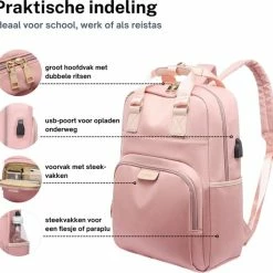 Aanbiedingen 🎁 ZILOU® Rugzak - 20-35 Liter - 15,6" Laptopvak - Anti-Diefstal - Roze ✨ 12 Aanbiedingen 🎁 ZILOU® Rugzak - 20-35 Liter - 15,6" Laptopvak - Anti-Diefstal - Roze ✨ -Crafts&Co winkel 550x528 4