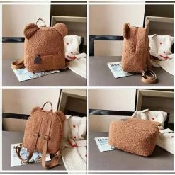 Aanbiedingen ⌛ MINIIYOU Teddy Rugzak Beige - School ❤️ -Crafts&Co winkel 550x540 5