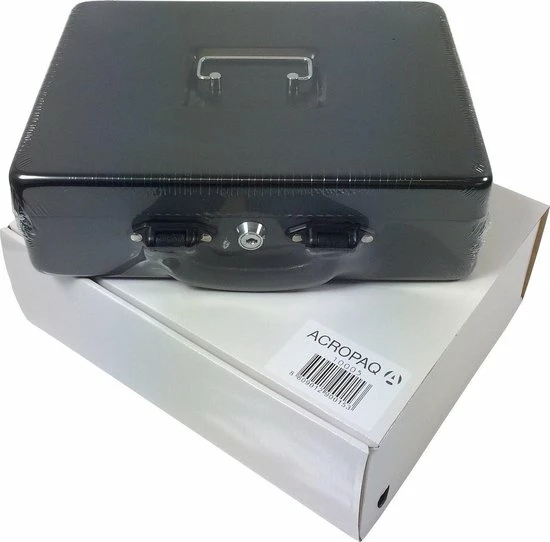 Gloednieuw ✨ ACROPAQ Geldkistje - Premium, Geldkist Groot Met Sleutel, 30 X 25 X 9 Cm - Geldkluis Met Muntsorteerder - Zwart - AGE300K ✨ 8 Gloednieuw ✨ ACROPAQ Geldkistje - Premium, Geldkist Groot Met Sleutel, 30 X 25 X 9 Cm - Geldkluis Met Muntsorteerder - Zwart - AGE300K ✨ - Afbeelding 8