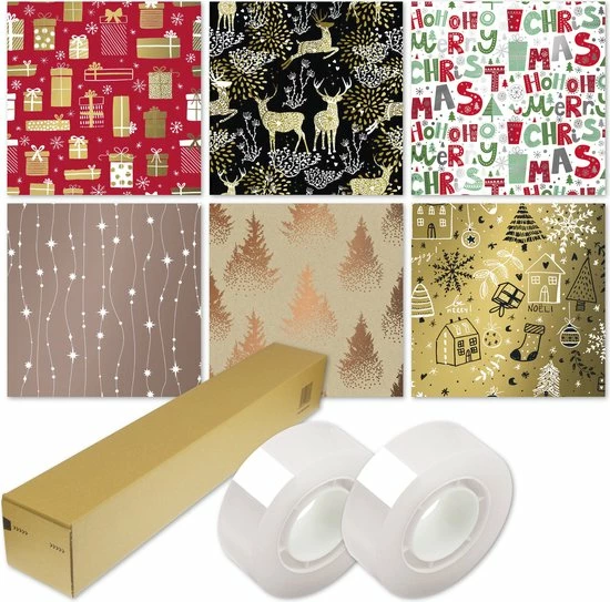 Flash-uitverkoop ๐ Merkloos Cadeaupapier – Inpakpapier – Kerst – 70cm X 200cm – 80 Gram Voordeelverpakking 6 Rollen + 2 Rollen Plakband 12mmx10meter. ๐งจ 1 Flash-uitverkoop ๐ Merkloos Cadeaupapier – Inpakpapier – Kerst – 70cm X 200cm – 80 Gram Voordeelverpakking 6 Rollen + 2 Rollen Plakband 12mmx10meter. ๐งจ