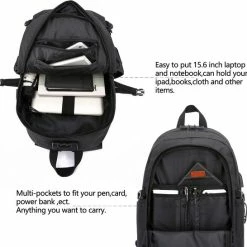 Beste Verkoop 👍 IGOODS Laptoprugzak - Reizen Anti-diefstal Zakelijke Rugzak - Tas Met USB-oplaadpoort - 14 T/m 15,6 Inch - Zwart 🛒 7 Beste Verkoop 👍 IGOODS Laptoprugzak - Reizen Anti-diefstal Zakelijke Rugzak - Tas Met USB-oplaadpoort - 14 T/m 15,6 Inch - Zwart 🛒 -Crafts&Co winkel 550x546 3