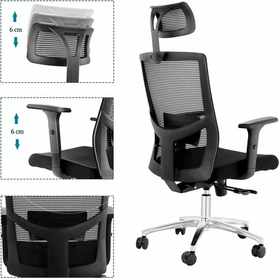 Hete verkoop 🛒 FOXSPORT Bureaustoel Comfort - Ergonomische Bureaustoelen - Hoogte Verstelbaar - Opklapbare Armsteun - Wieltjes - Volwassenen/Kinderen - Thuis/Kantoor - Zwart 🛒 7 Hete verkoop 🛒 FOXSPORT Bureaustoel Comfort - Ergonomische Bureaustoelen - Hoogte Verstelbaar - Opklapbare Armsteun - Wieltjes - Volwassenen/Kinderen - Thuis/Kantoor - Zwart 🛒 - Afbeelding 7