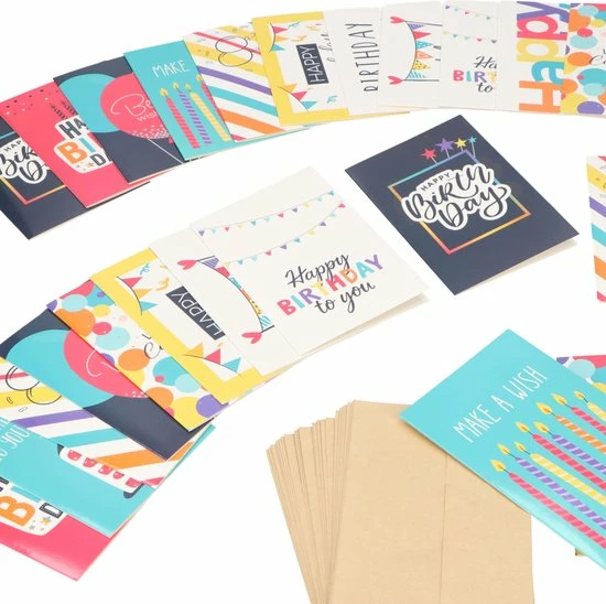 Beste Verkoop 🔥 Partizzle® Partizzle 36x Leuke Verjaardagskaarten Met Envelop Set - Wenskaarten Versturen - Man Vrouw - Verjaardag Ansichtkaarten - 15x10 Cm 💯 7 Beste Verkoop 🔥 Partizzle® Partizzle 36x Leuke Verjaardagskaarten Met Envelop Set - Wenskaarten Versturen - Man Vrouw - Verjaardag Ansichtkaarten - 15x10 Cm 💯 - Afbeelding 7