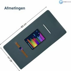 Beste deal ⌛ ViveGrace Bureau Onderlegger - Muismat - Bureaumat - 80x40 Cm - Met Stiksels & Anti-Slip - PU Leer - Donker Teal 🤩 -Crafts&Co winkel 550x549 11