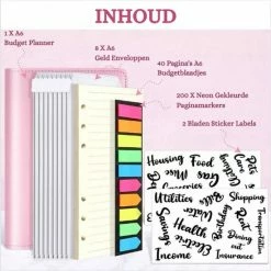 Flash-uitverkoop 🧨 Merkloos Cashify Budget Planner Met Geldenveloppen | Huishoudboekje | Kasboek | Money Planner | A6 Binder | Kleur: Calm Blue 😍 -Crafts&Co winkel 550x549 3