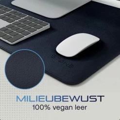 Korting ⌛ Bureauonderlegger - XXL Muismat - Bureaumat - Vegan Leer - Dubbel Gestikt - 80x40 - Stane® ⌛ -Crafts&Co winkel 550x550 12