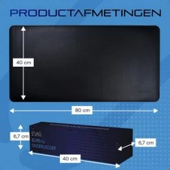 Korting ⌛ Bureauonderlegger - XXL Muismat - Bureaumat - Vegan Leer - Dubbel Gestikt - 80x40 - Stane® ⌛ -Crafts&Co winkel 550x550 13