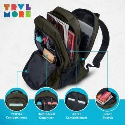 Flash-uitverkoop 🔥 TRVLMORE Rugzak - 28L - 15,6 Inch - Laptop Rugtas - Waterafstotend - Groen ❤️ -Crafts&Co winkel 550x550 133